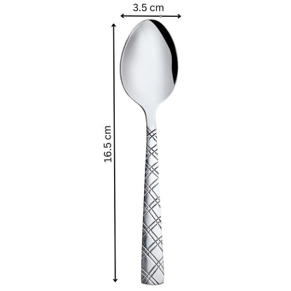 Cutlux Stainless Steel Spoons Set Dinner Spoon Length 16.5 cm 1.7mm Thickness, for Home & Kitchen
