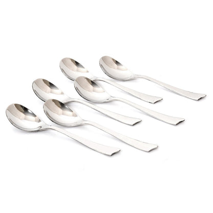Cutlux Stainless Steel Spoons Set Dinner Spoon Length 18.5 cm 1.7mm Thickness, for Home & Kitchen
