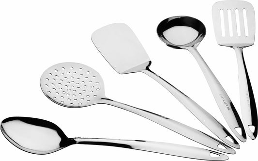 5 Pieces Stainless Steel Kitchen Tools Set for Kitchen Cooking and Serving, Pack of 5