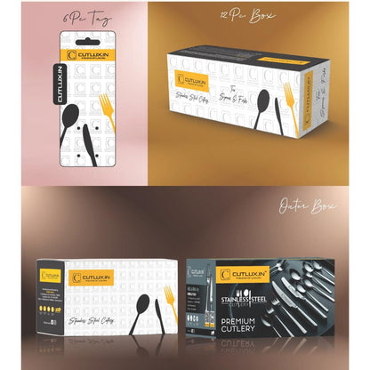 Cutlux Stainless Steel Spoons Set Dinner Spoon Length 18.5 cm 1.7mm Thickness, for Home & Kitchen