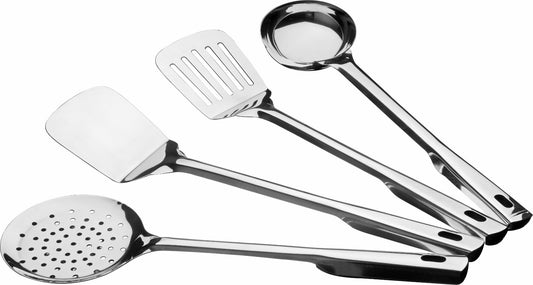 4 Pieces Stainless Steel Kitchen Tools Set for Kitchen Cooking and Serving, Pack of 4