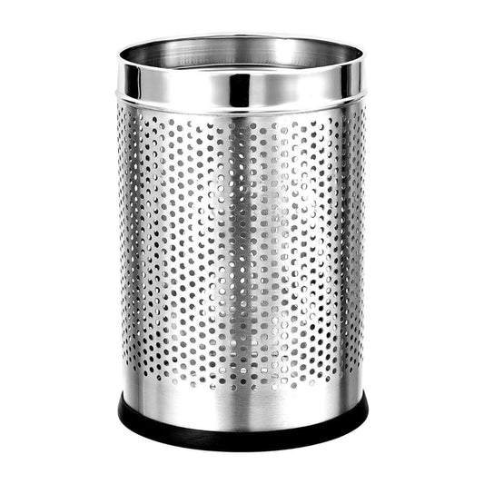 Cutlux Perforated Open Stainless Steel Dustbin  (Silver)