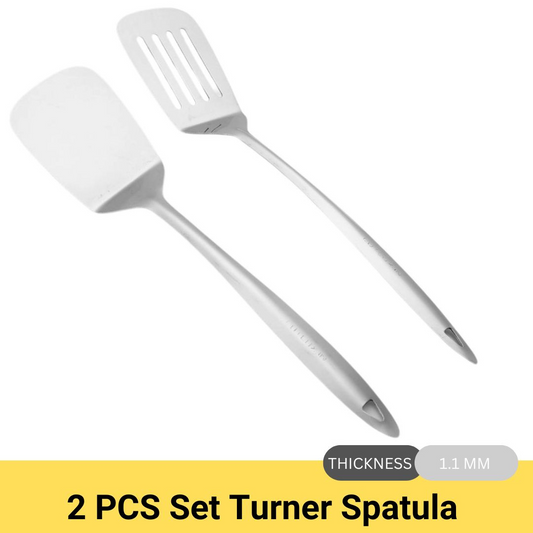 Cutlux Kitchen Tools Stainless Steel Heavy Gauge Turners/Spatulas/Cooking Turners