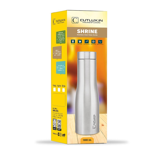 Cutlux 1000ml Multipurpose Stainless Steel Water Bottle (Shrine)