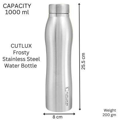Cutlux 1000ml 2 Piece Multipurpose Stainless Steel Water Bottle (Frosty)