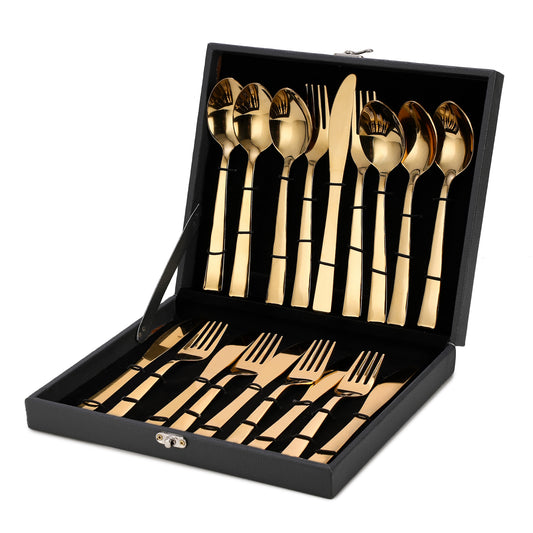 Cutlux 18 Pieces PVD Gold Cutlery Gift Set