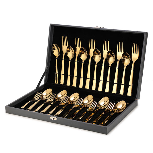 Cutlux 24 Pieces PVD Gold Cutlery Gift Set