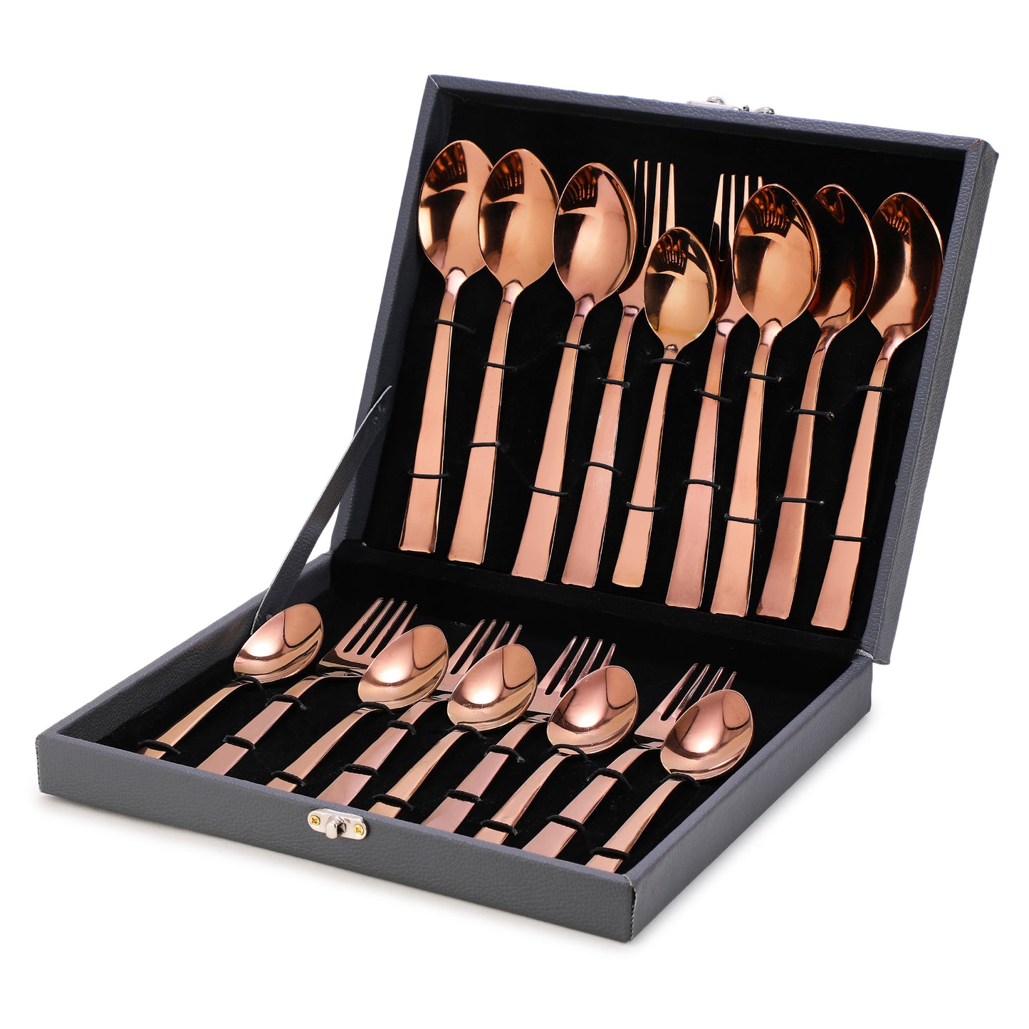 Cutlux 18 Pieces PVD Rose Gold Cutlery Gift Set
