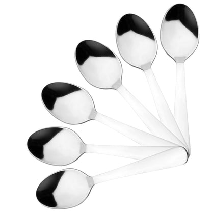 Cutlux Stainless Steel Tea Spoon Set for Tea, Coffee, Sugar & Spices, Small Spoons, Silver