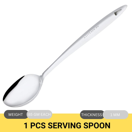 Cutlux Stainless Steel Solid Cooking Spoon, Serving Spoon, Kitchen Spoons