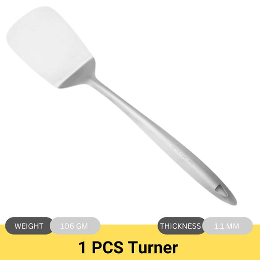 Cutlux Kitchen Tools Stainless Steel Heavy Gauge Plain Turner/Spatula/Cooking Turner