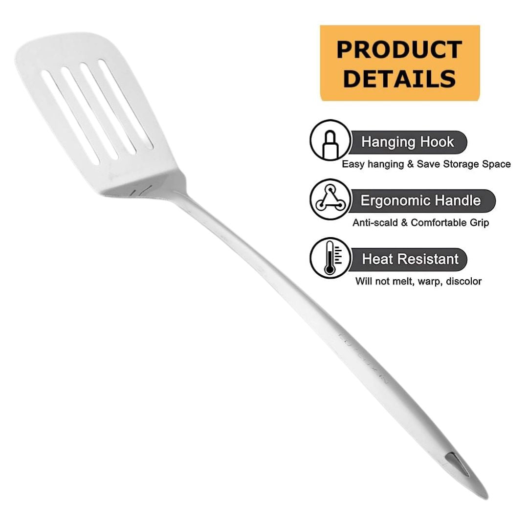 Cutlux Kitchen Tools Stainless Steel Heavy Gauge Slotted Turner/Spatula/Cooking Turner