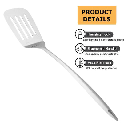 Cutlux Kitchen Tools Stainless Steel Heavy Gauge Slotted Turner/Spatula/Cooking Turner