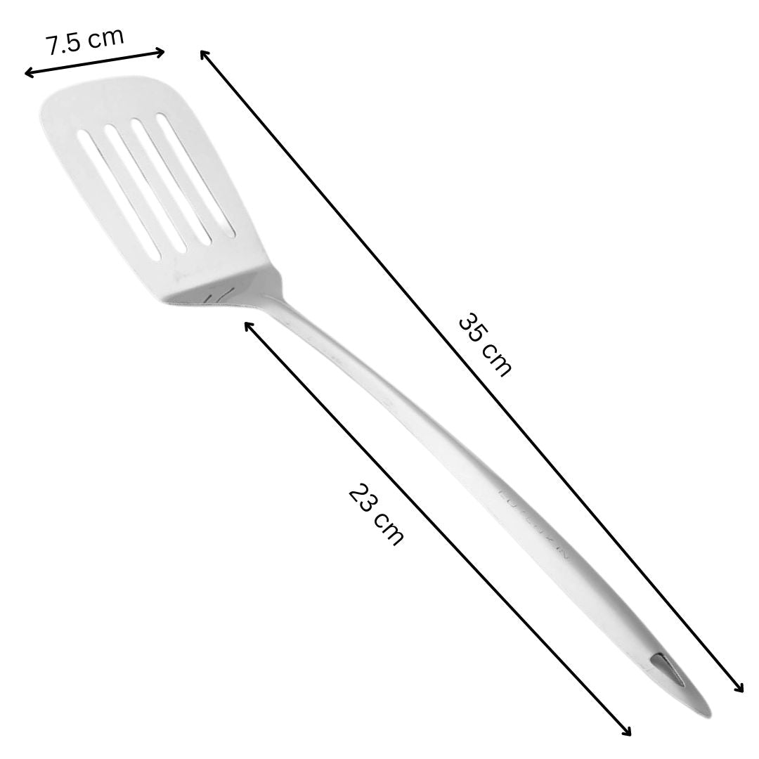 Cutlux Kitchen Tools Stainless Steel Heavy Gauge Slotted Turner/Spatula/Cooking Turner