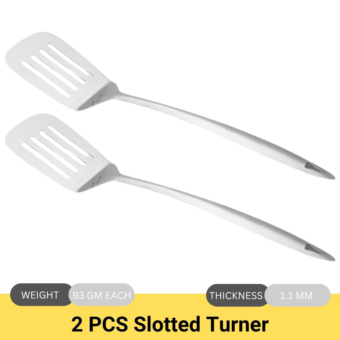 Cutlux Kitchen Tools Stainless Steel Heavy Gauge Slotted Turner/Spatula/Cooking Turner