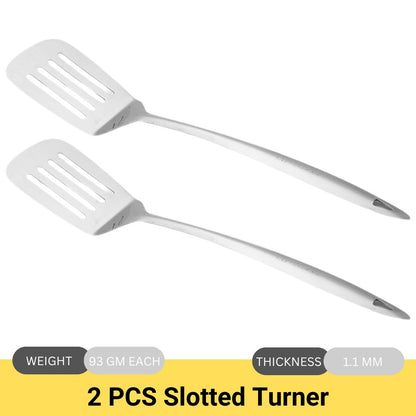 Cutlux Kitchen Tools Stainless Steel Heavy Gauge Slotted Turner/Spatula/Cooking Turner